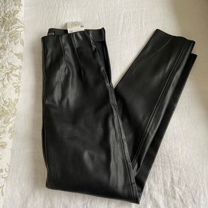 Zara Hi-ride faux leather leggings. NWT
